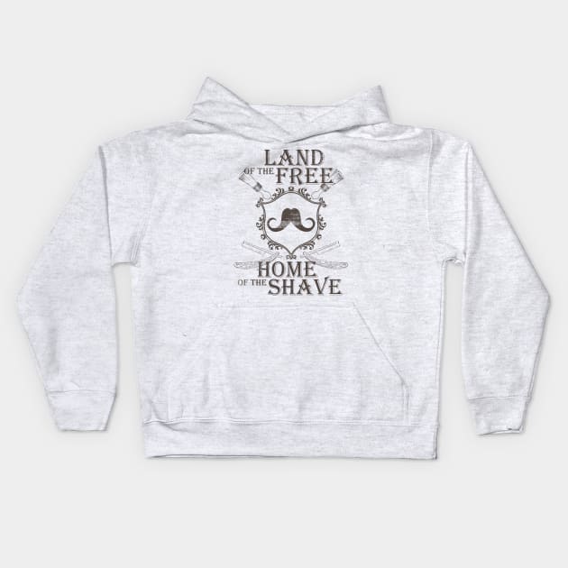 Land Of The Free Home Of The Shave Kids Hoodie by TCP